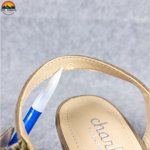 Charles By Charles David Lambert Ankle Strap Wedge Heels Taupe Women's Size 7.5M - Picture 13 of 15